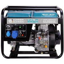 Дизельний генератор на 5.5 кВт Konner&Sohnen KS 6100HDE (230 В, 1 фаза)