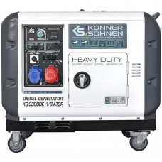 Генератор дизельний на 6.5 кВт (230В)/ 7.5 кВт (400В) Konner&Sohnen KS 9300DE-1/3 ATSR (1-фаза 230/3-фази 400В)
