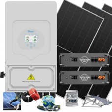Гібридна сонячна електростанція під ключ на 6 кВт Deye SUN-6K-SG05LP1-EU-AM2 + Voltsmile V10 Classic + Longi Solar LR5-54HTD-430M