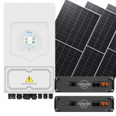 Гібридна сонячна електростанція під ключ на 5 кВт Deye SUN-5K-SG03LP1-EU + Voltsmile V10 Classic + Longi Solar LR7-72HTH-610M