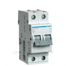 Автоматический выключатель Hager 4А 2п, С, 6 kA, 2м