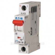 Автоматический выключатель Eaton PL7-C10/1-DC 250В DC 10А C Автоматический выключатель Eaton PL7-C10/1-DC 250В DC 10А C