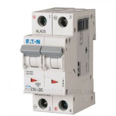 Автоматический выключатель Eaton PL7-C16/2-DC 500В DC 16А C