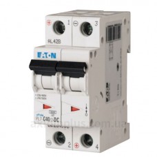 Автоматический выключатель Eaton PL7-C40/2-DC 500В DC 40А C