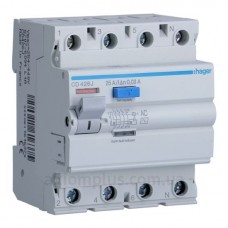 УЗО CD426J Hager (4х25А, 30 мА, АС)
