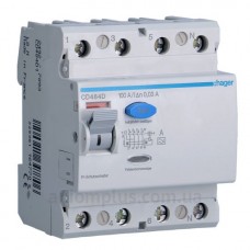 УЗО 4х100 А CD484D, 30 мА, А, 4м Hager