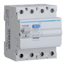 УЗО 4х100 А CP484D, 300 мА, А, S, 4м Hager