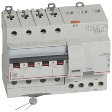 Диффавтомат 4P C 63A 300мA AC, Legrand