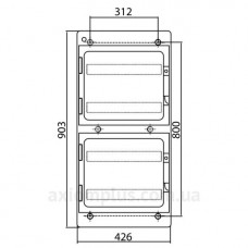 Щит настенный 72 мод. с дверцей RAL7035 Ram Base, DKC