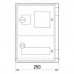 Шкаф под счетчик e.plbox.250.330.130.1f.2m.blank E.Next