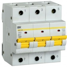 Автоматический выключатель IEK ВА47-150 3Р 63А 15кА D