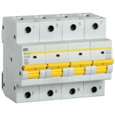 Автоматический выключатель IEK ВА47-150 4Р 125А 15кА C