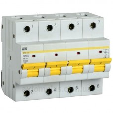 Автоматический выключатель IEK ВА47-150 4Р 125А 15кА D