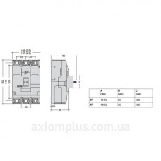 Защитный выключатель Hager x250, In=160А, 4п, 40kA